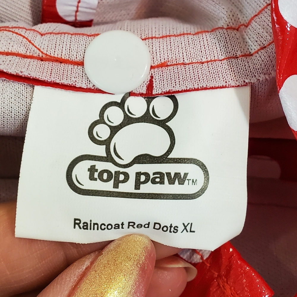 Top Paw Red Rain Slicker Jacket - Picture 7 of 8